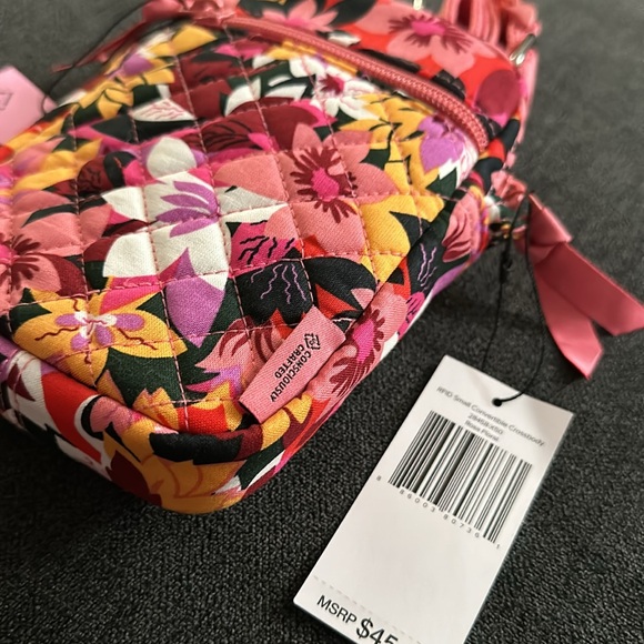 Vera Bradley Rosa Floral NWT Small Convertible Crossbody - Picture 2 of 4
